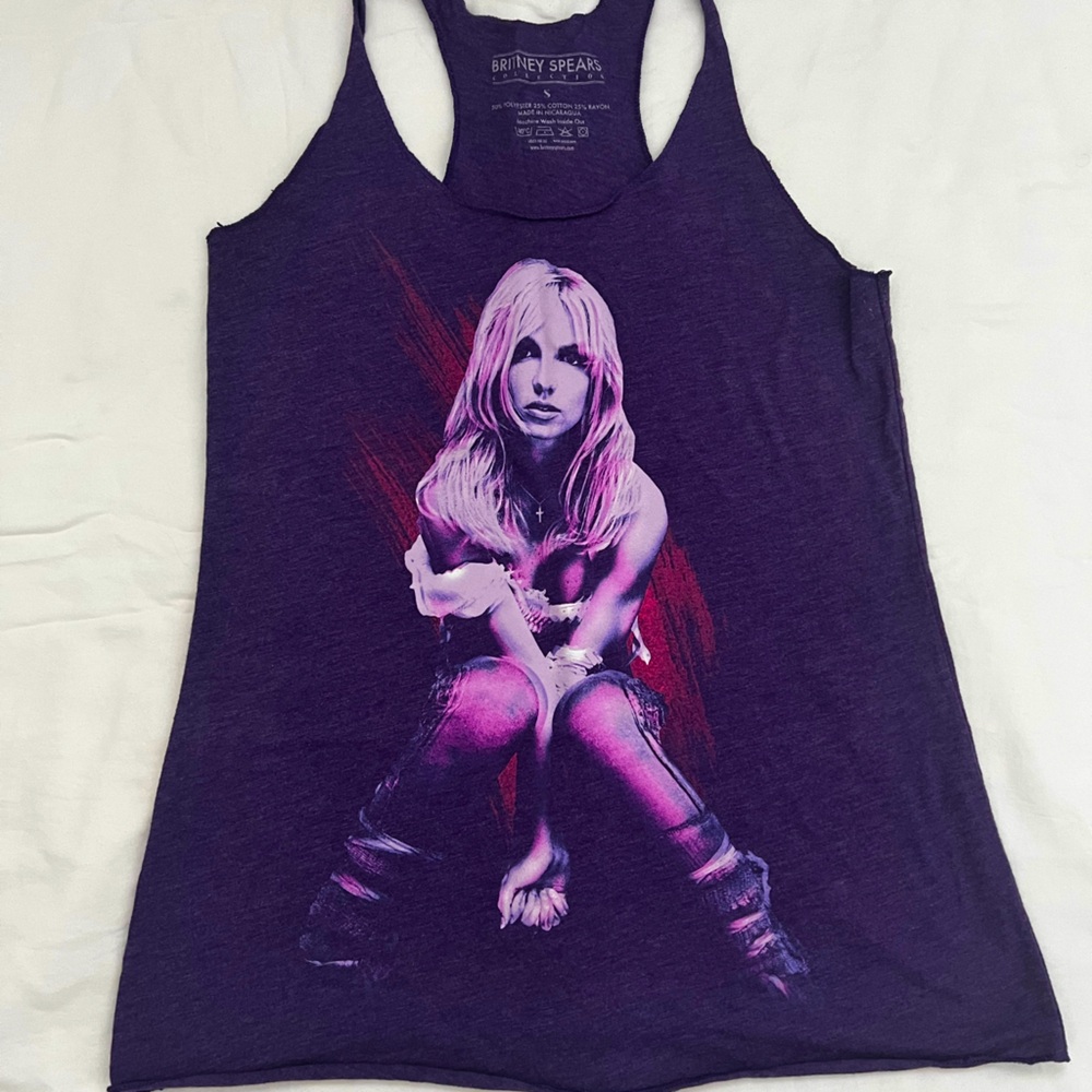 Britney Spears concert racetrack tank top